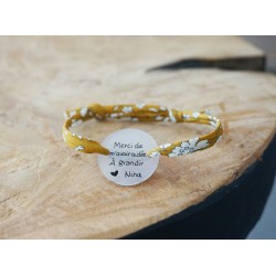 bracelet double tour liberty à personnaliser Mamie