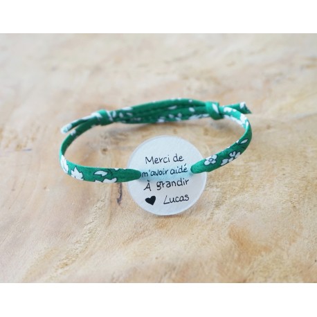 bracelet double tour liberty à personnaliser ATSEM