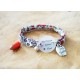 bracelet double tour liberty à personnaliser Maîtresse