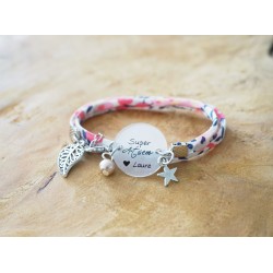 bracelet double tour liberty à personnaliser Maîtresse