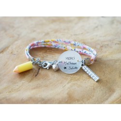 bracelet double tour liberty à personnaliser Maîtresse