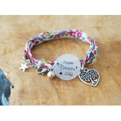 bracelet double tour liberty à personnaliser Nounou