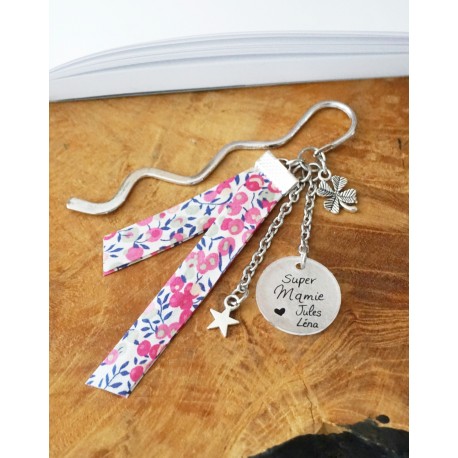 Bijoux de sac à personnaliser Mamie + prénom