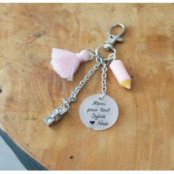Bijoux de sac à personnaliser Marraine + prénom