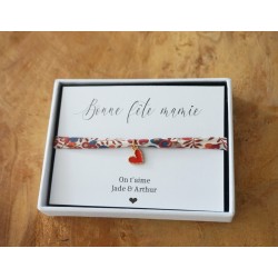 bracelet double tour liberty à personnaliser Mamie