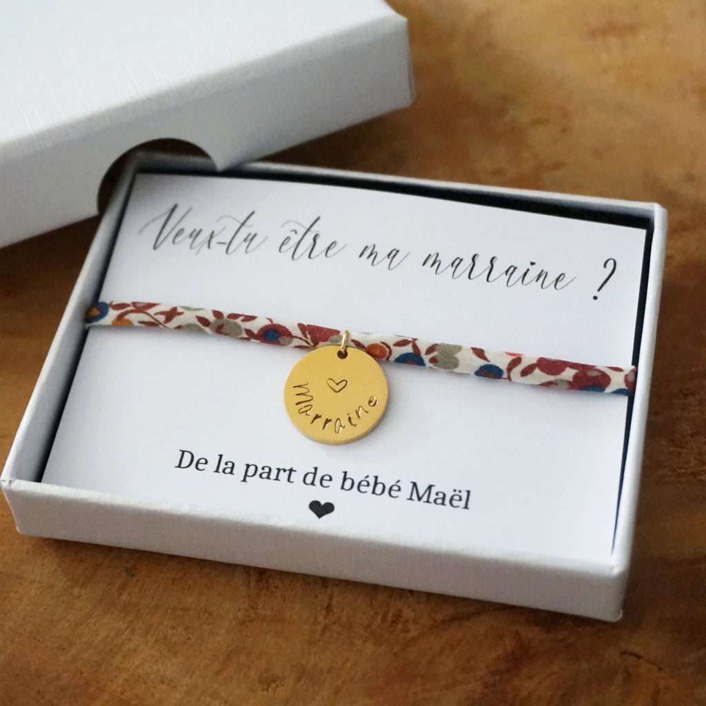 bracelet médaille Marraine